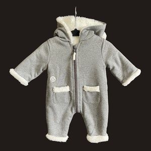 NWT Boboli Fleece One-Piece Fleece Lined Romper Playsuit Newborn